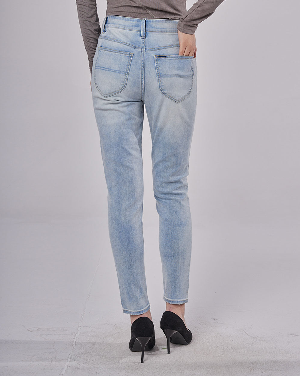 Women's Bleached  Slim-Fit Jeans image 1