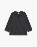 Cotton V-Neck Wide-Sleeve Hoodie image 0