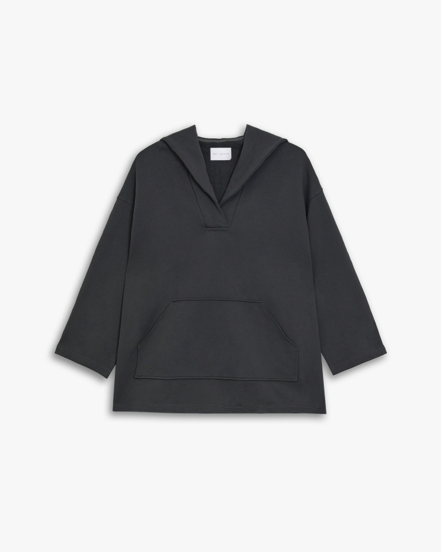 Cotton V-Neck Wide-Sleeve Hoodie image 0