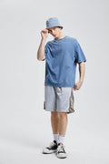 Side Paneled Baggy Shorts - Gray, S image