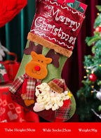 Christmas socks shaped gift bag - Salmon, OS image