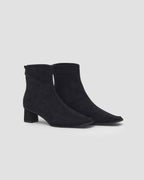 Suede Stitching Boots - Black, 7 image