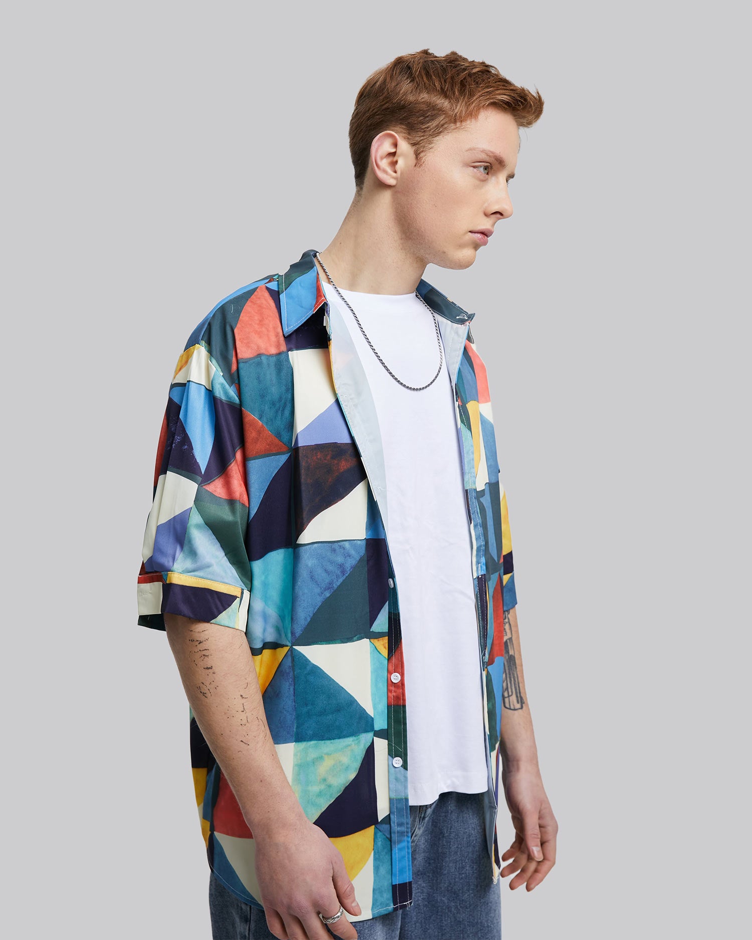 Multicolor Triangle Short Sleeve Shirt image 3