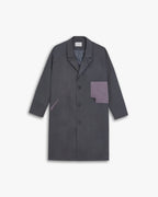 Diamond-Shape Pocket Long Coat image 0