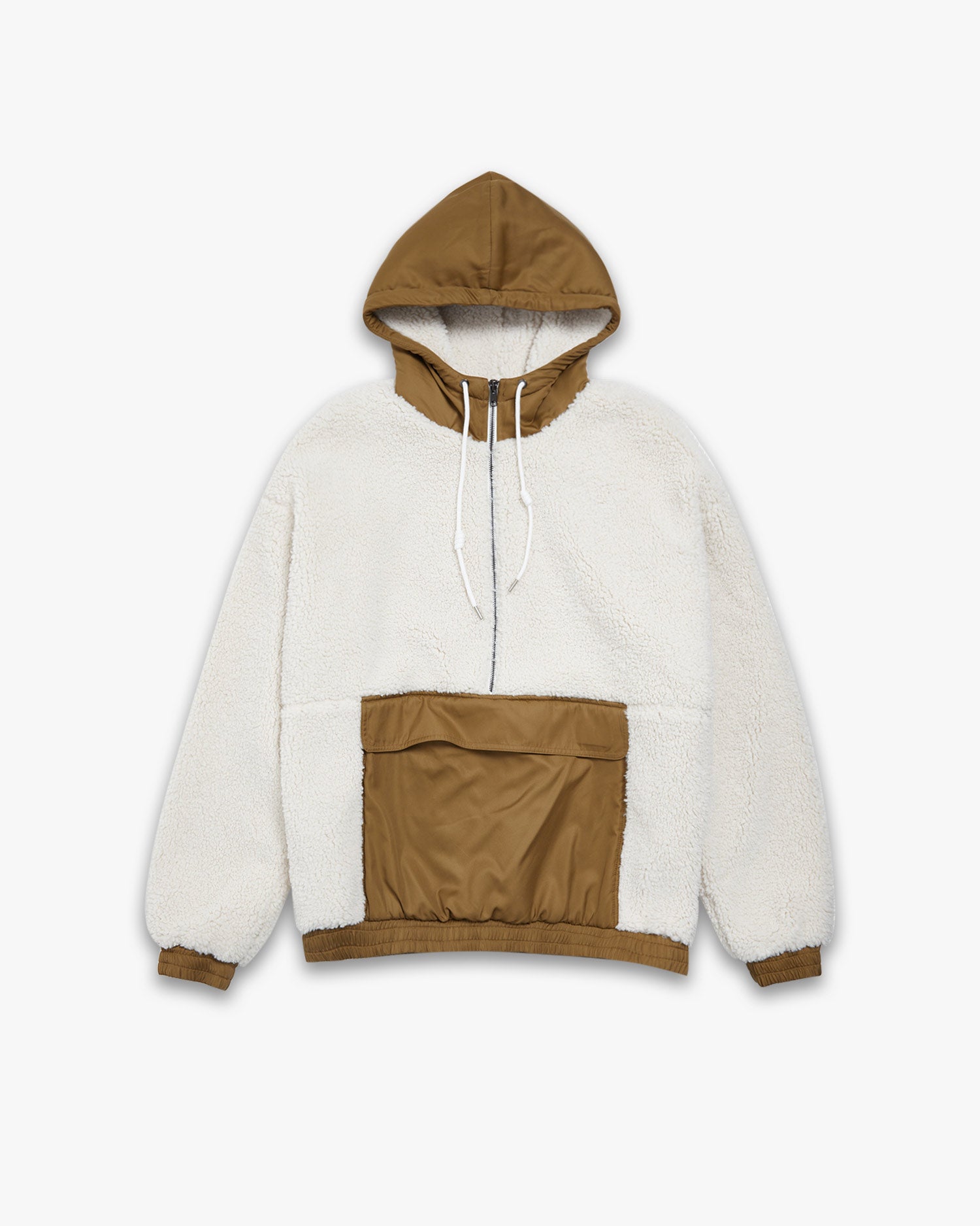 Fleece Hoodie with Half-Zipper image 0