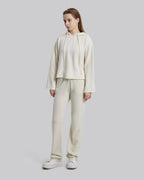 Cashmere Cropped Hoodie - Ivory, S image