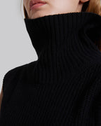 Turtleneck Knitted Pure Merino Wool Vest image 5