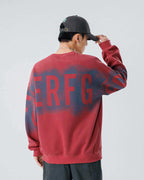Letter Detail Cotton Sweatshirt image 1