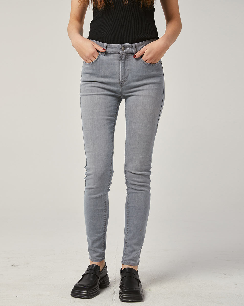 Classic Women's Color-fading Jeans - Gray, XS image