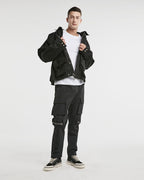 Pure Cotton Workwear Jacket With Pockets - Black, M image
