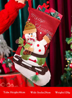 Christmas socks shaped gift bag - Scarlet Red, OS image