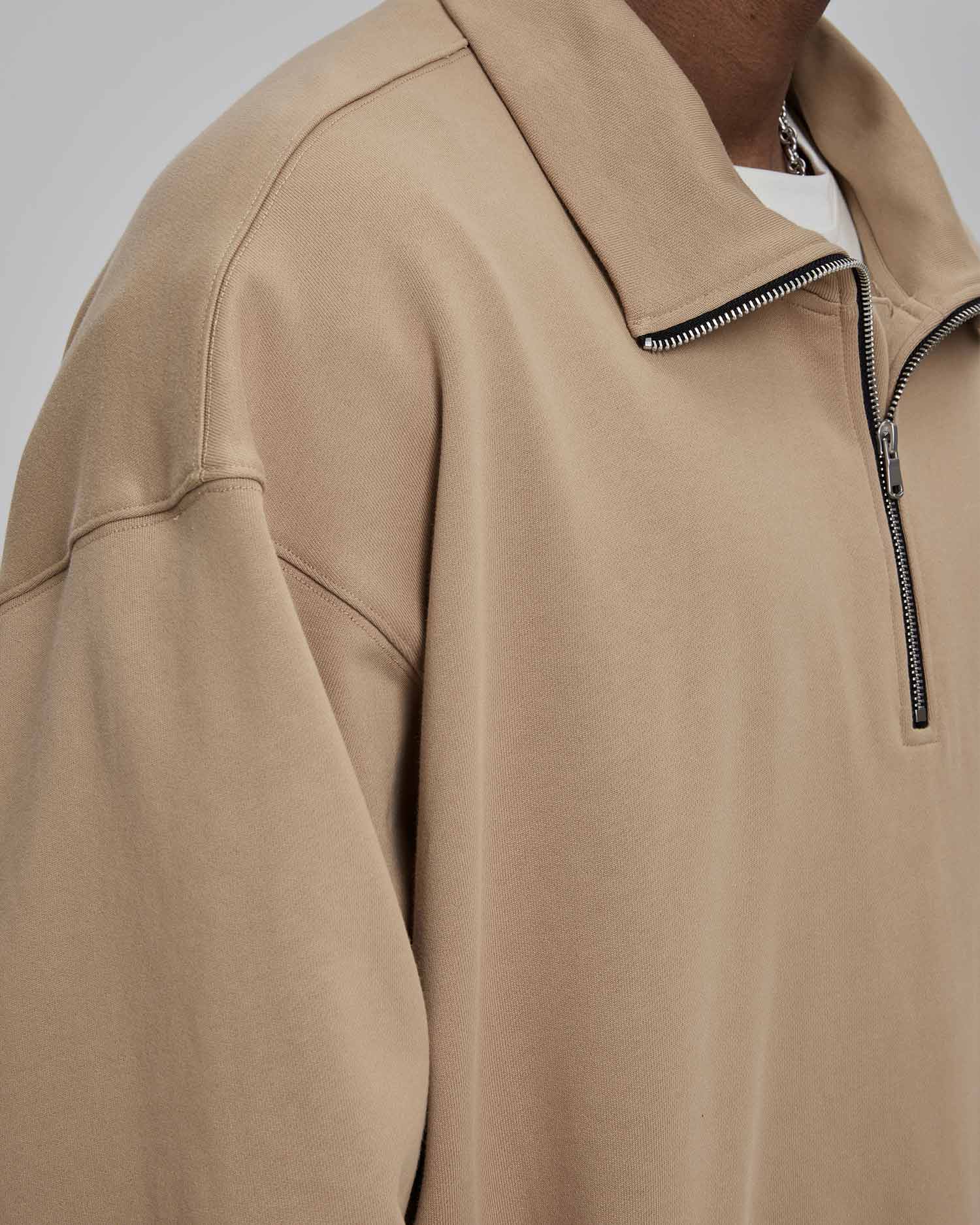 Plain Half-Zip Sweatshirt image 4