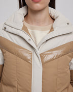 High Collar V-Shape Puffer Jacket image 4