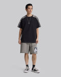 Paneled Raglan Crewneck T-Shirt - Black, S image