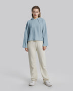 Cashmere Cropped Hoodie - Lake Green, XS image