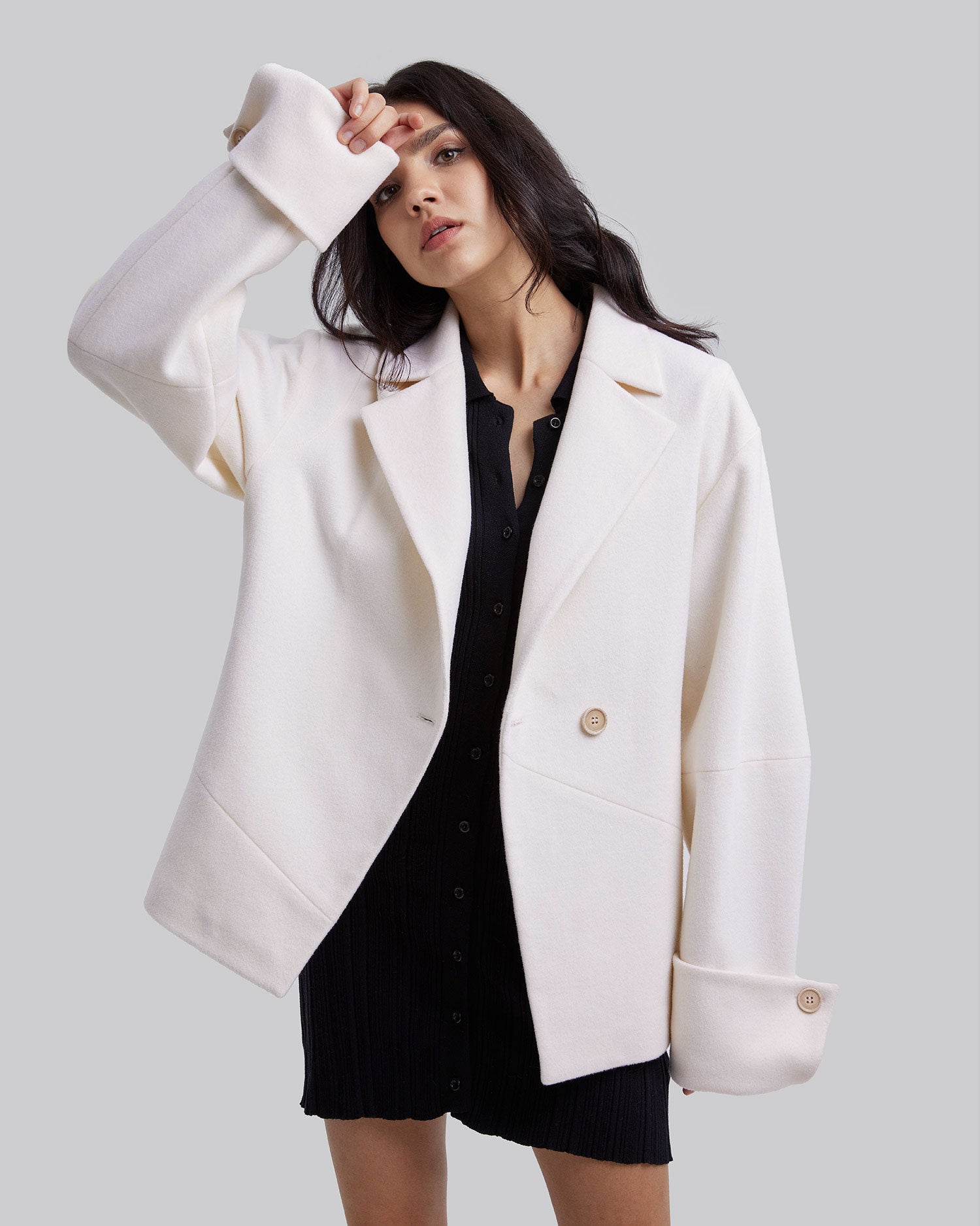 Asymmetric 100% Woolen Jacket image 1