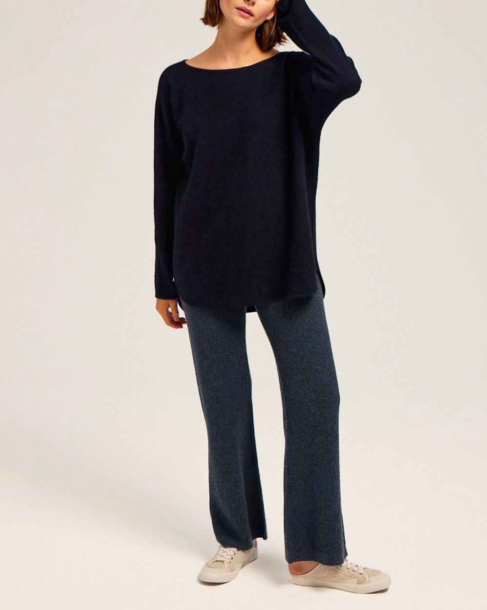 Boatneck Casual Cashmere Sweater image 2