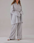 Draped Cotton Striped Set image 0