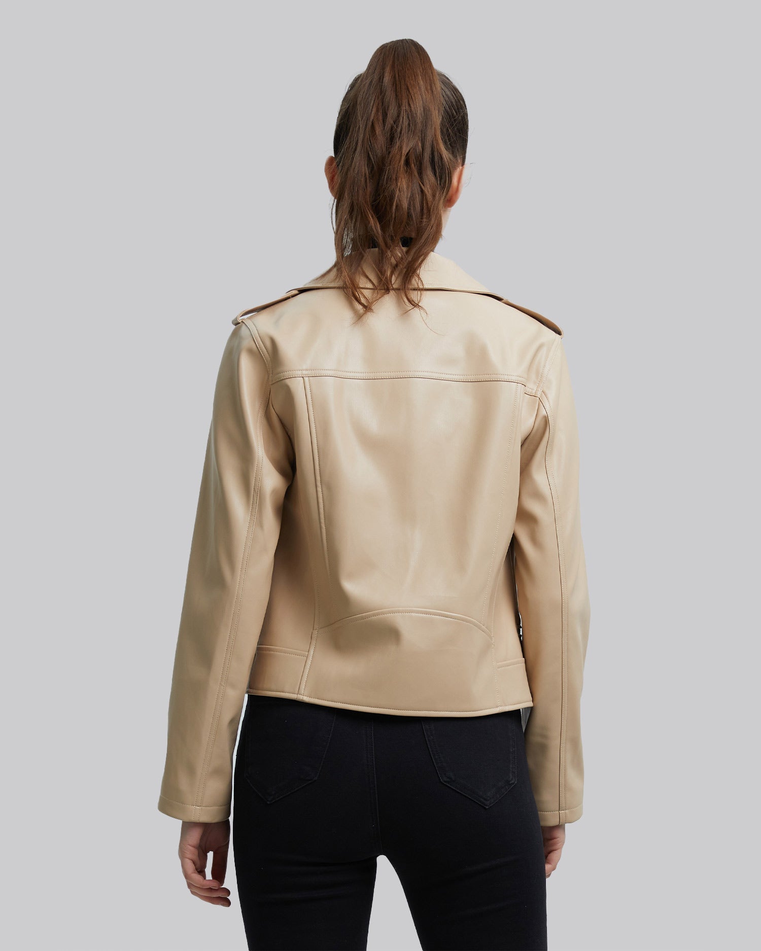 Pristine Faux-Leather Biker Jacket image 5