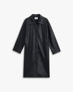 Faux-Leather Long Coat image 0