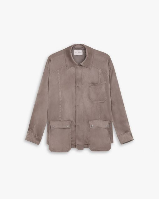 Multi-Pocket Suede-Like Jacket image 0