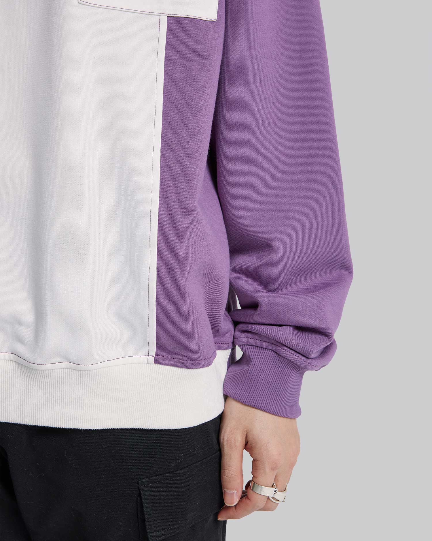 Paneled Duo-Chromatic Sweatshirt image 6