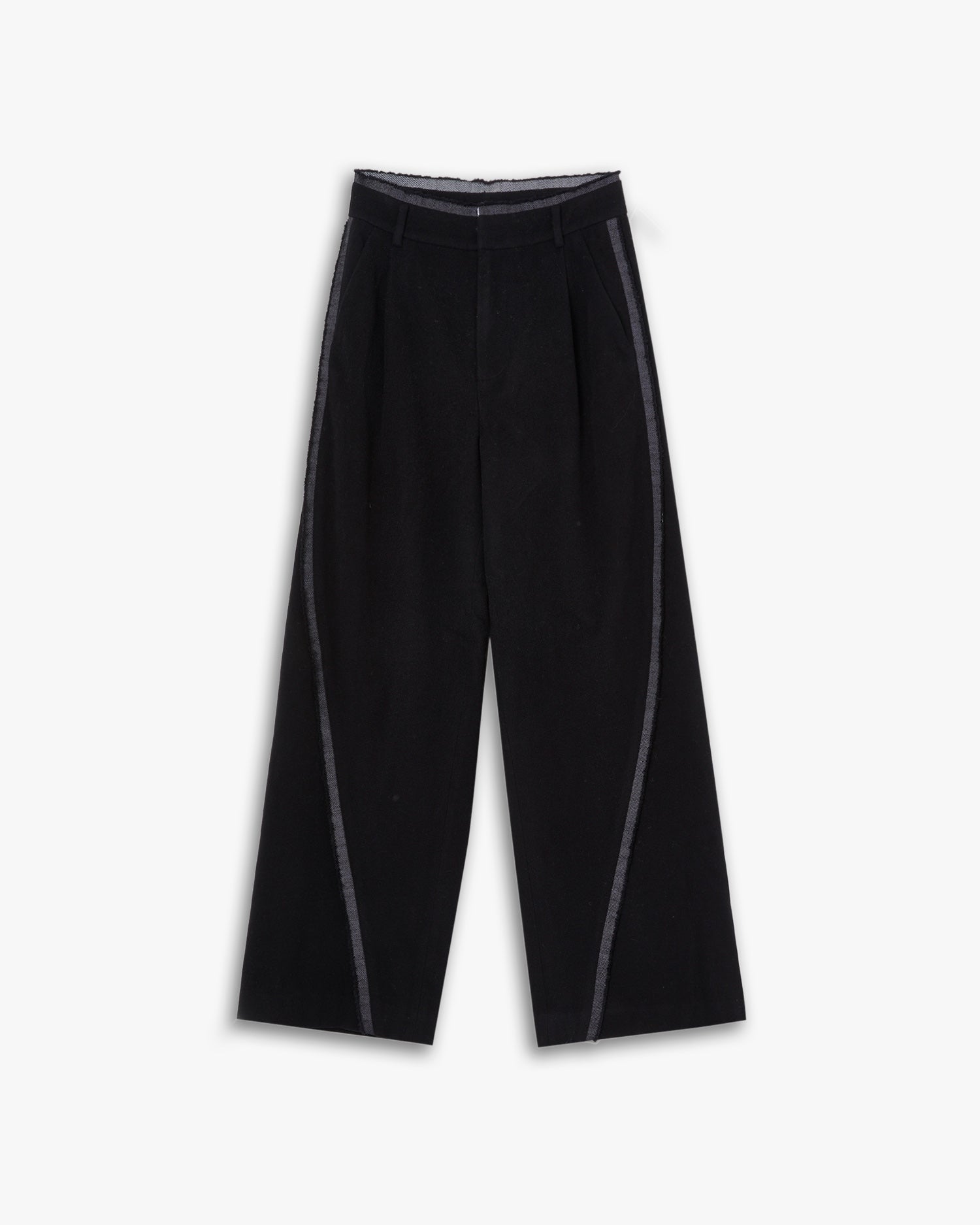 Wide-Leg Panel Wool Pants image 0