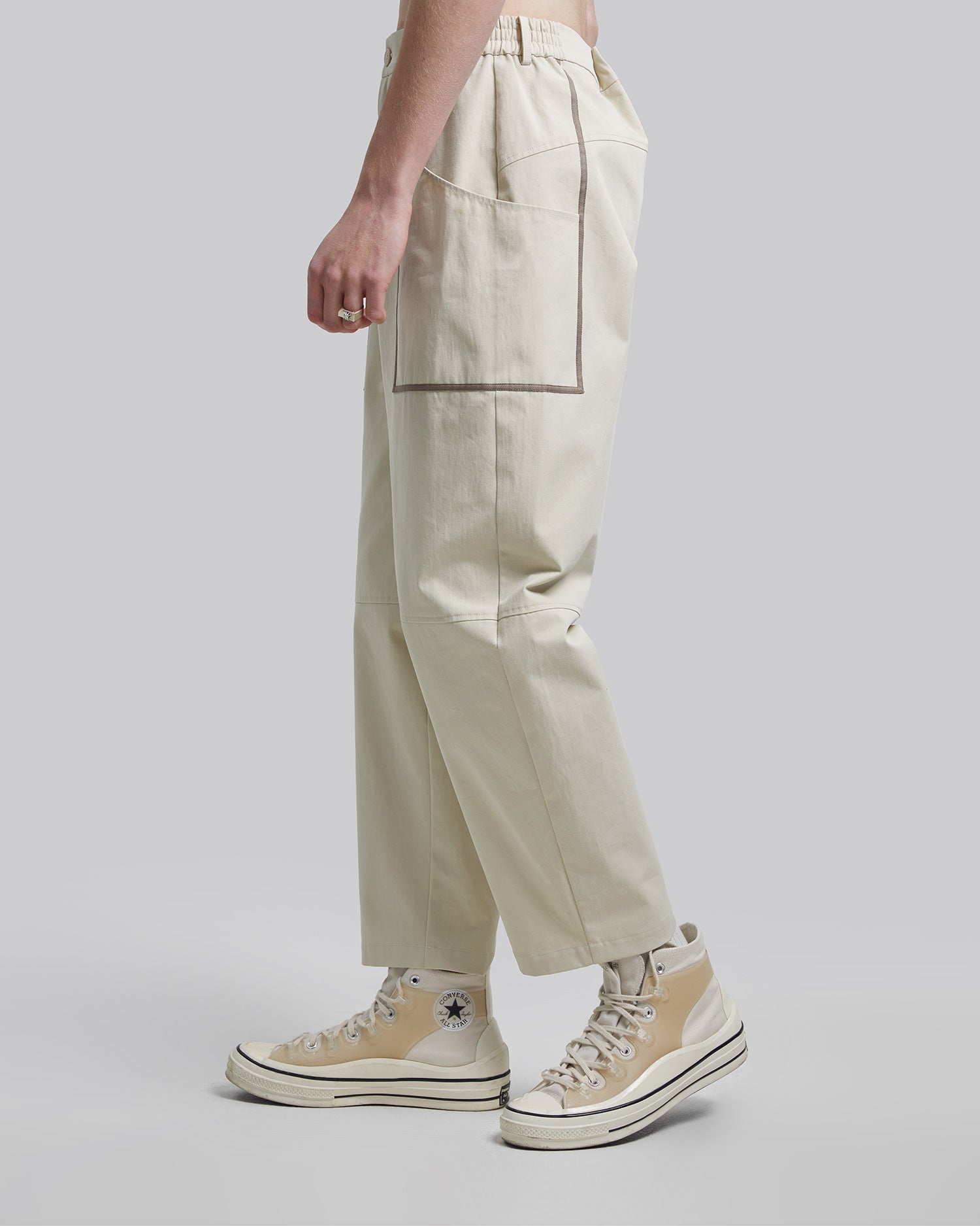 Patch Pocket Cropped Pants image 3