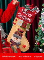 Christmas socks shaped gift bag - Tan, OS image