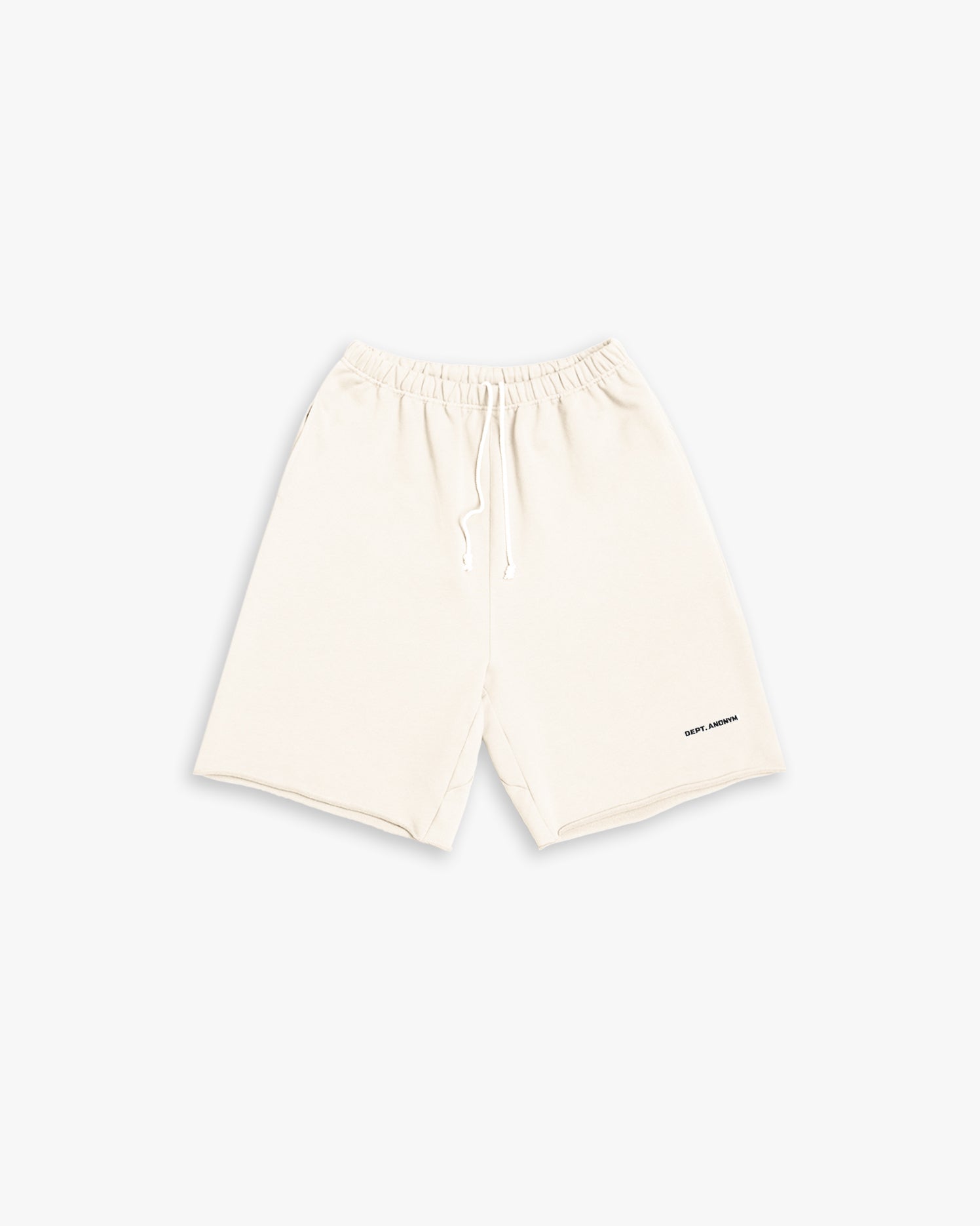 Raw-Edged Gym Shorts - White, L image