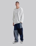 Paneled Long-Sleeve T-shirt - White, S image