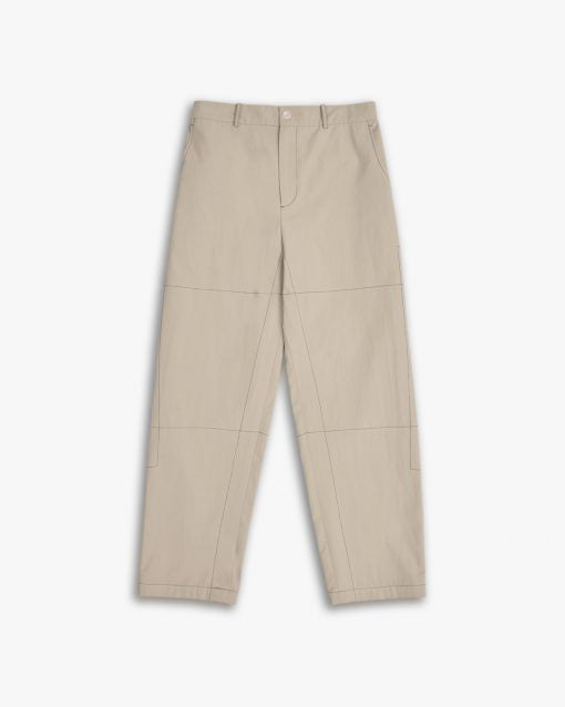 1 x All-Cotton Ankle-Length Pants - Stone, L image