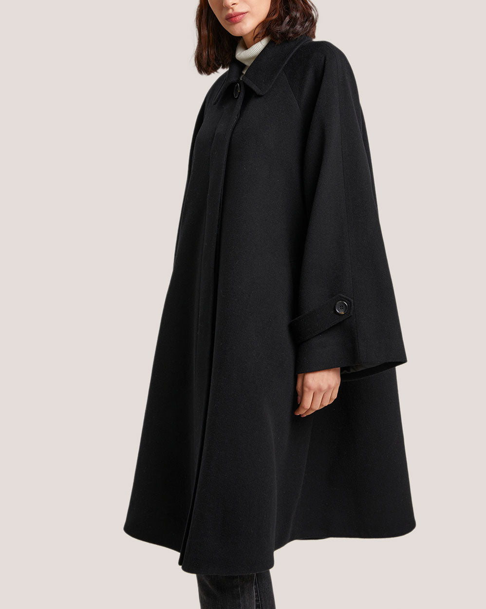 Pointed Collar Wool-Cashmere Long Coat image 2