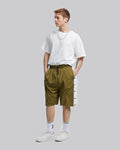 Track-Shorts with Buttoned Sides - Army Green, S image