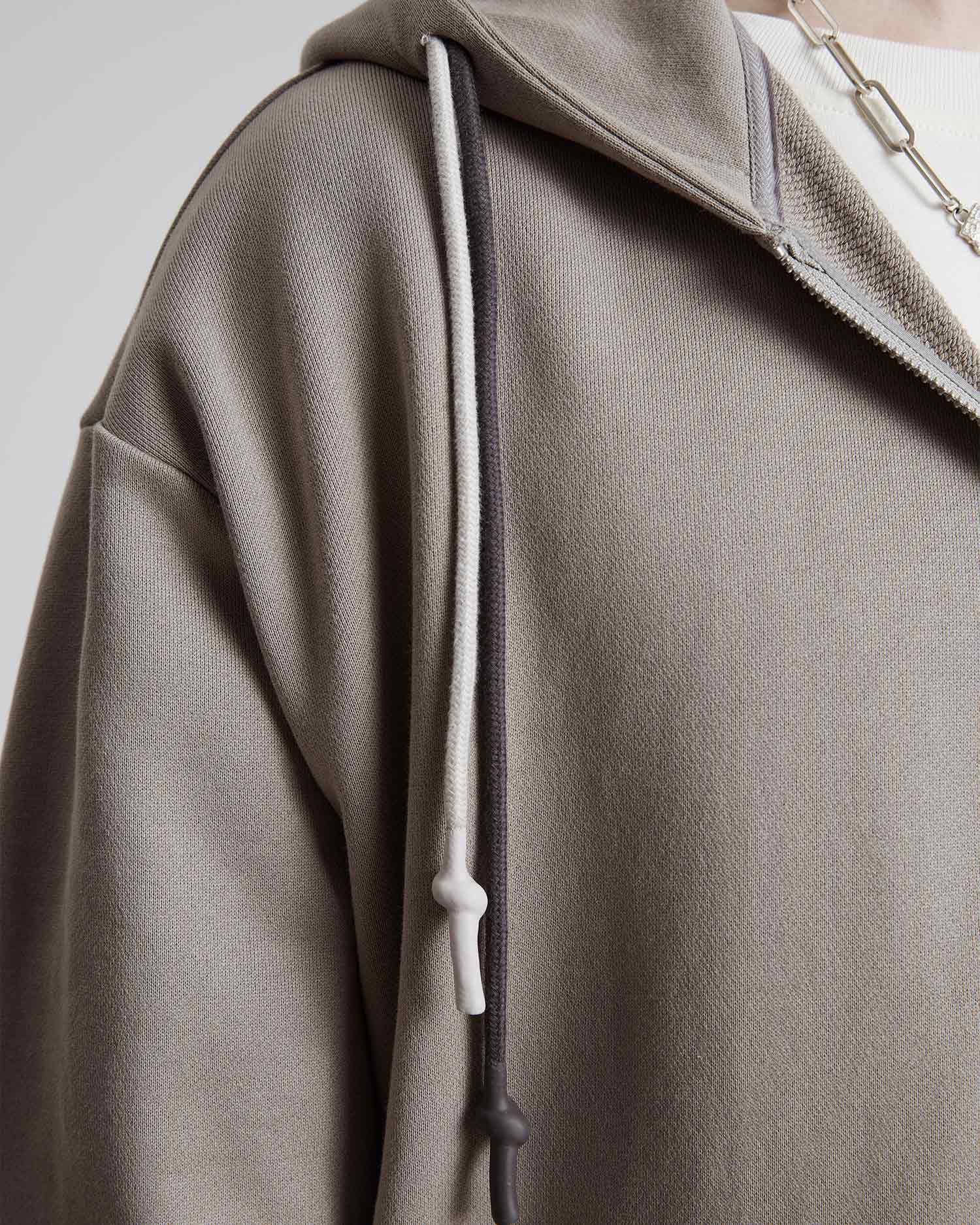 Double Drawcords Zip Hoodie image 3