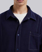 Blue Contrast Line Overshirt image 4