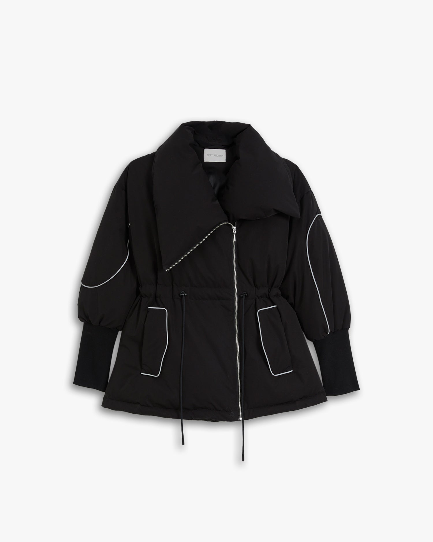 Reflective Large Collar Puffer Jacket image 0