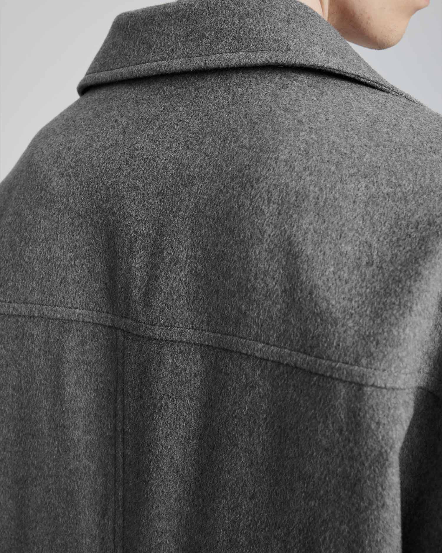 1 × Double Zipper Wool Coat image 5