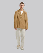 Corduroy Drawstring Blazer - Light Khaki, M image
