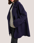 Notch Lapel Double Breasted Wool Coat image 2