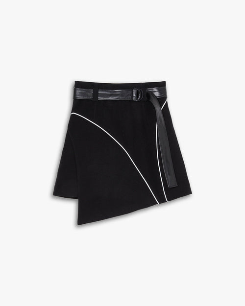Belted Asymmetric Short Skirt image 0