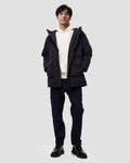 Buckle Hooded Puffer Jacket - Black, S image