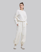 Cinchable Plain Sweatshirt - Cream, L image