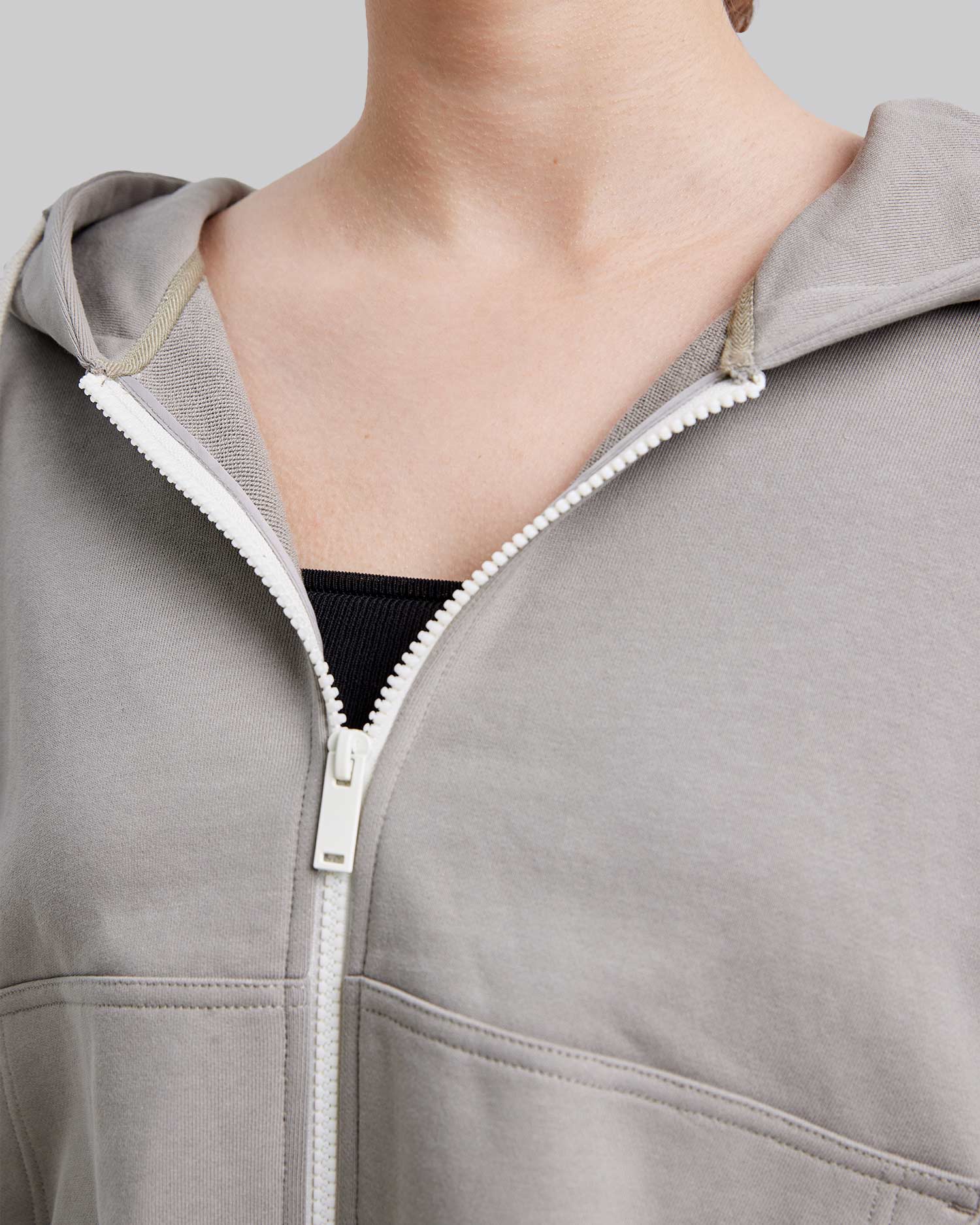 Graphic Print Zipped Hoodie image 5
