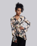 1 × 100% Silk Shirt with Prints image 1