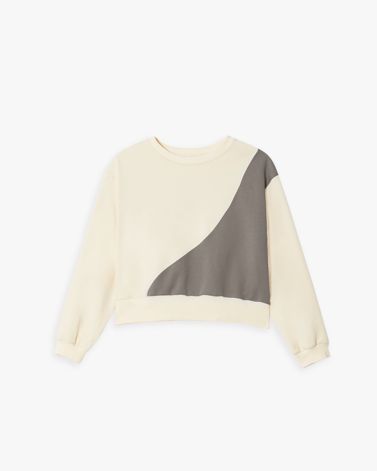 Diagonal Crewneck Sweatshirt - Gray, L image