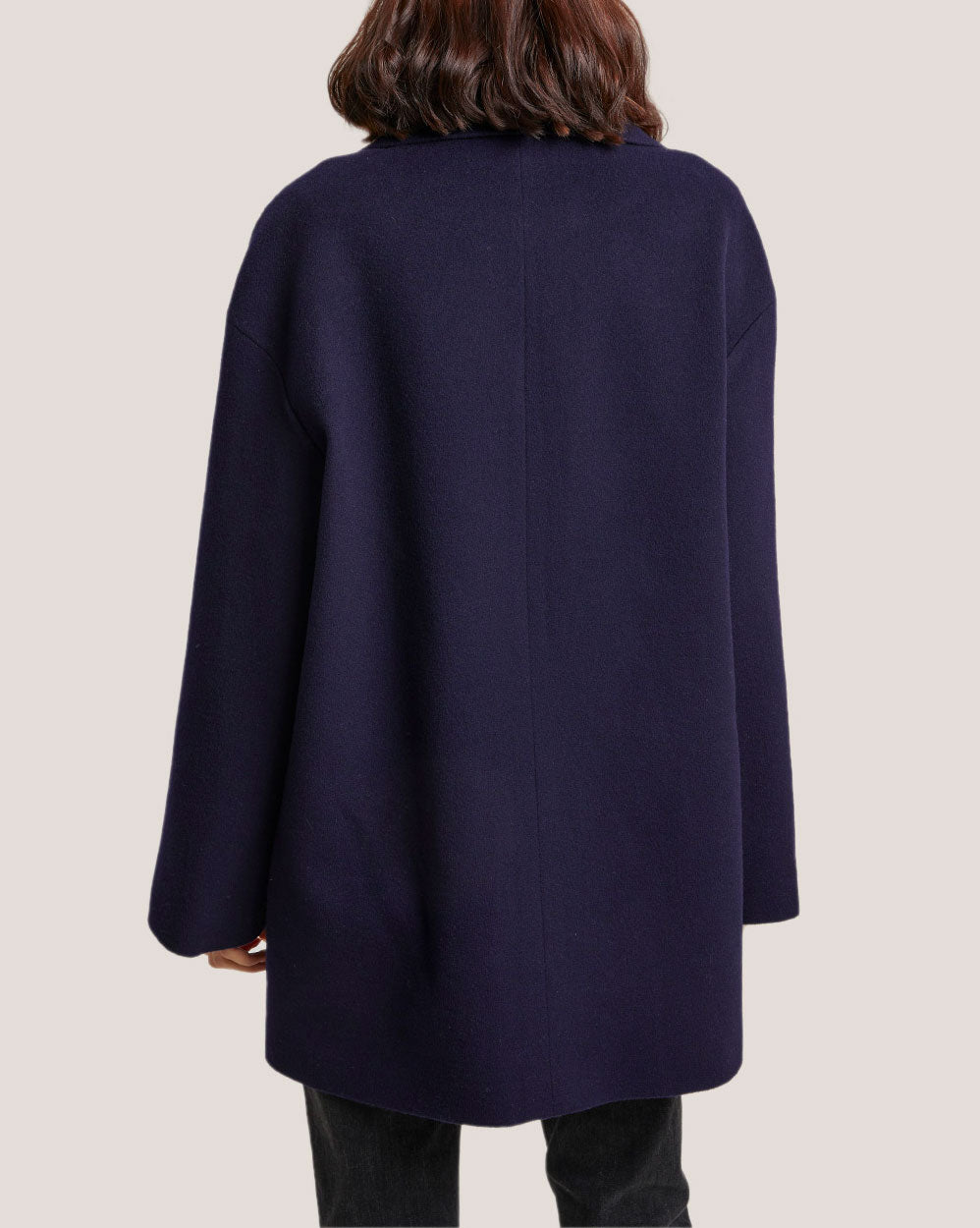 Notch Lapel Double Breasted Wool Coat image 3
