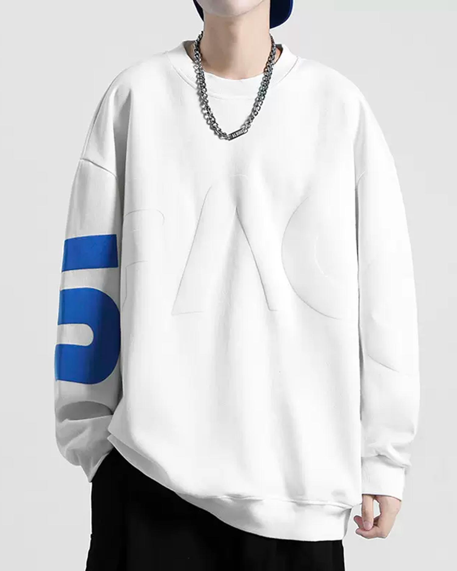 Fleece Lined Letter Sweatshirt image 0