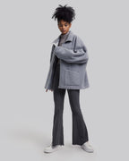 Fleece Coat in Silver - Light Grey, M image