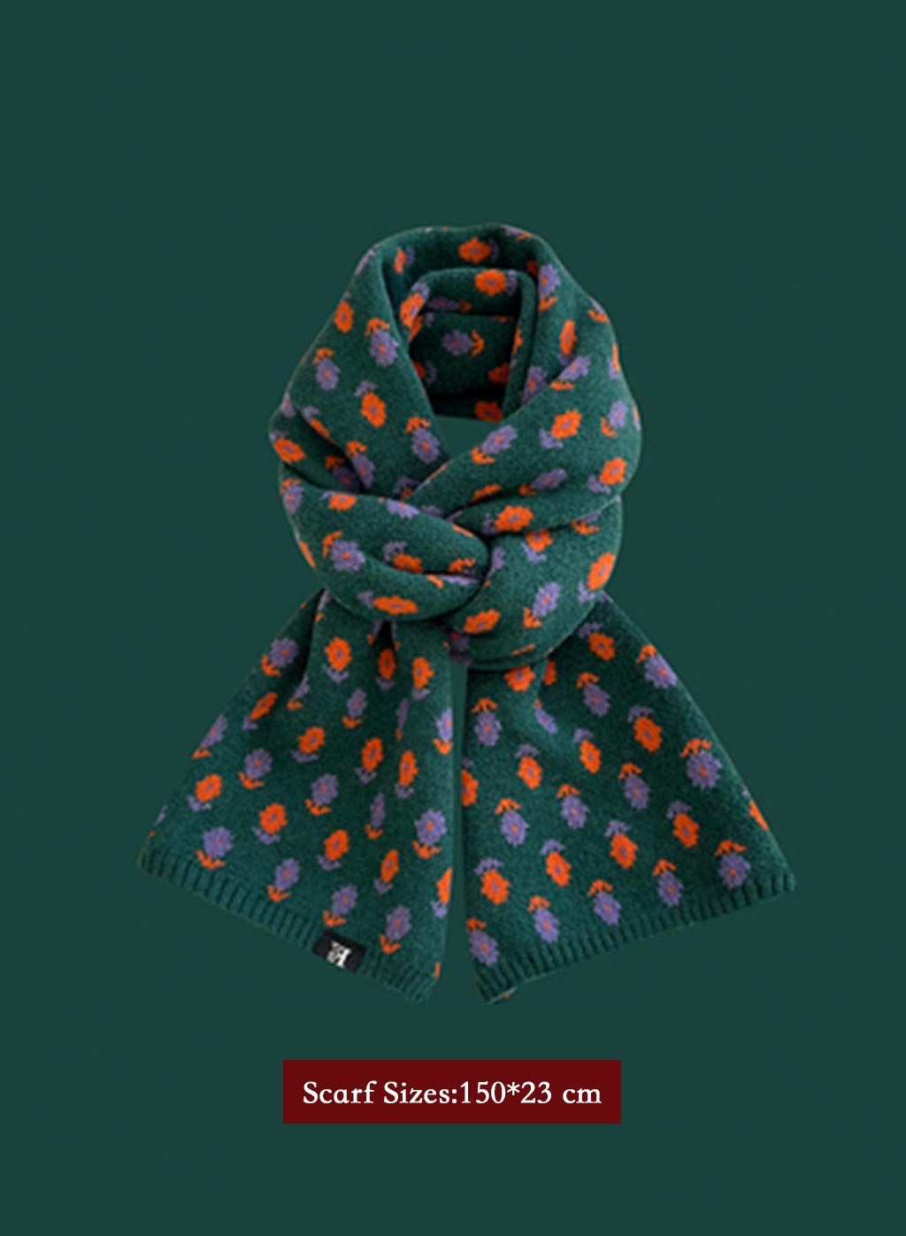 Winter Retro Warm Christmas Plaid Scarf - Coral, OS image